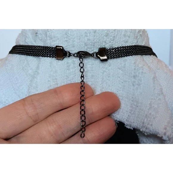 Premier Designs Layered Gunmetal Black Bead Necklace 14-18 in - Picture 5 of 10